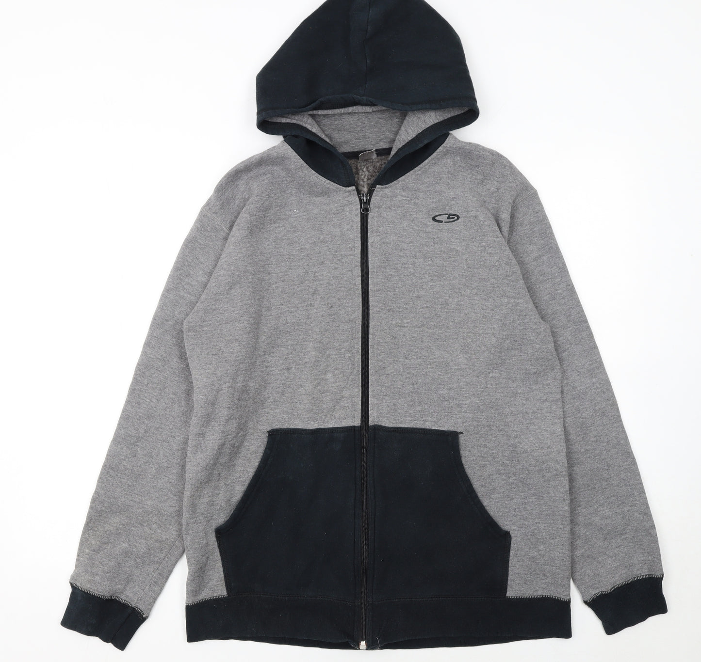 Champion Womens Grey Full Zip Hoodie XL 16-18 Fleece Lined Casual
