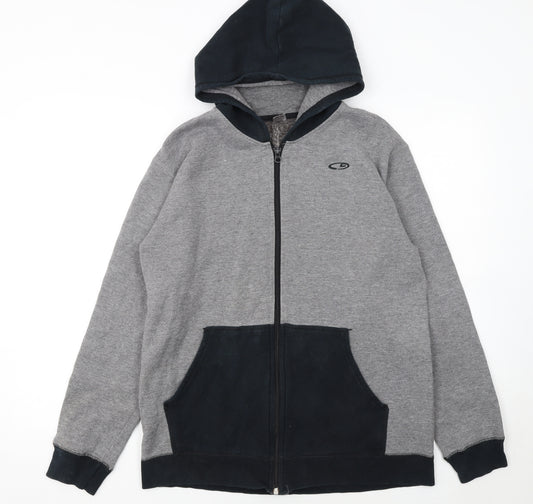 Champion Womens Grey Full Zip Hoodie XL 16-18 Fleece Lined Casual