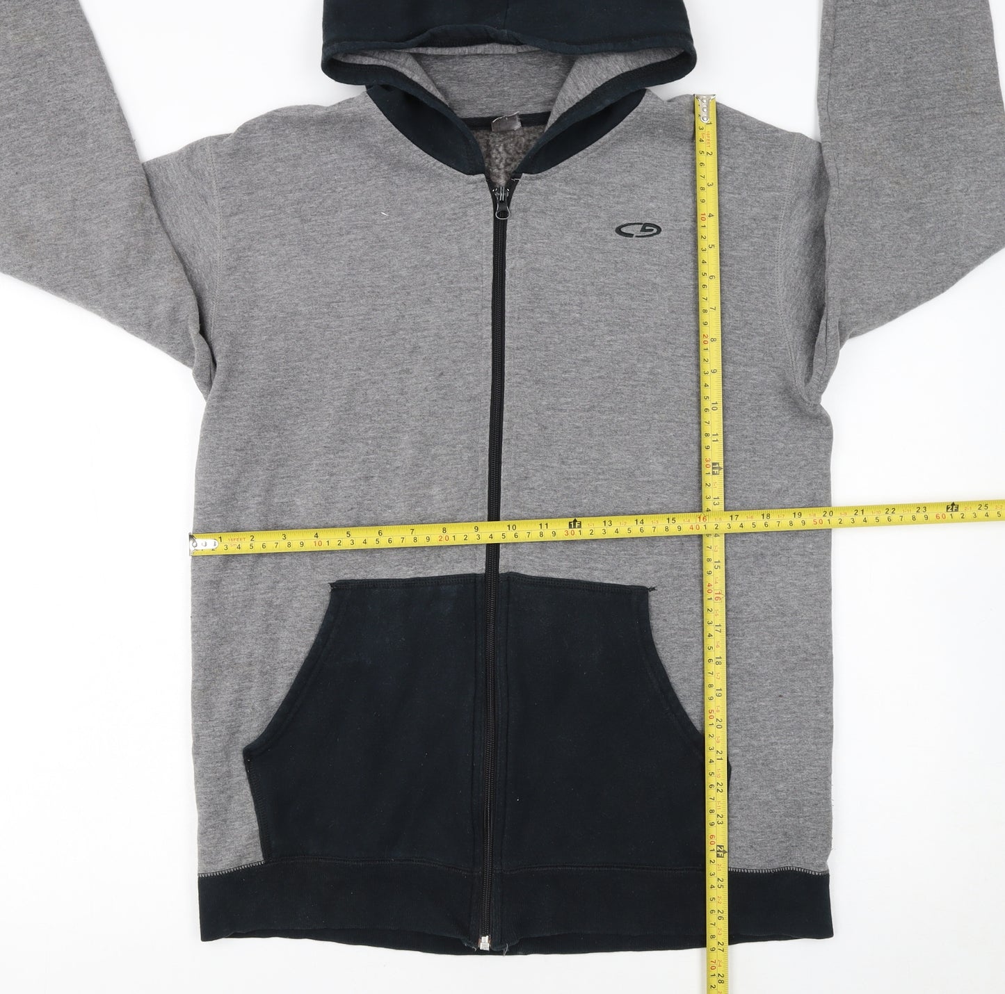 Champion Womens Grey Full Zip Hoodie XL 16-18 Fleece Lined Casual