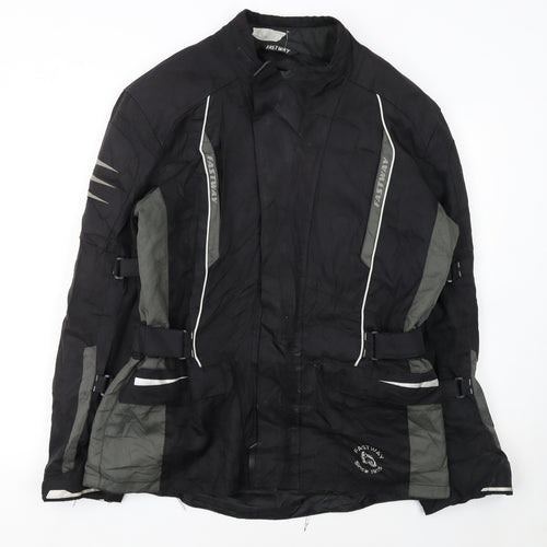 FASTWAY Men's Black XL Motorcycle Jacket Water Resistant Riding Coat