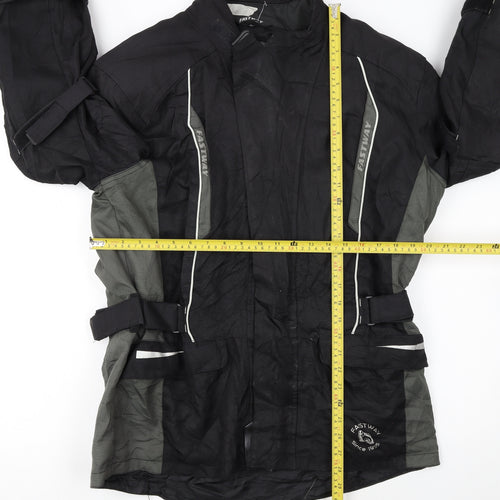 FASTWAY Men's Black XL Motorcycle Jacket Water Resistant Riding Coat