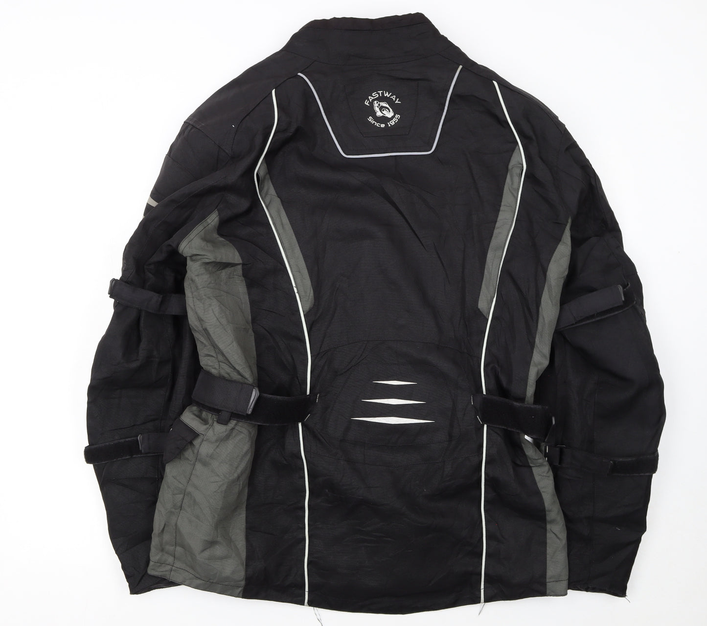 FASTWAY Men's Black XL Motorcycle Jacket Water Resistant Riding Coat