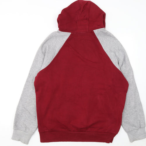 Adidas Men’s Red Grey 2XL Pullover Hoodie with Logo Graphic