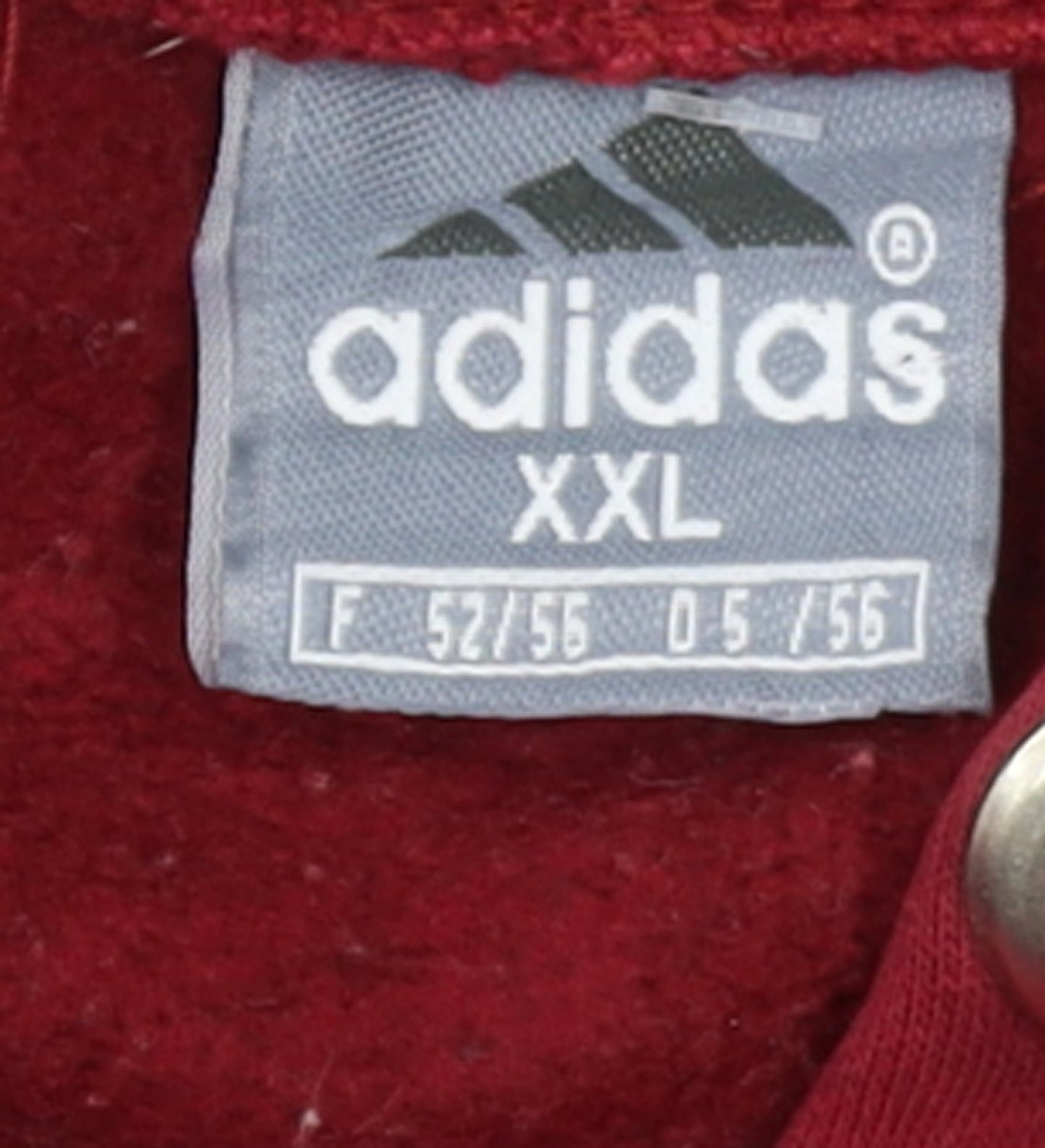 Adidas Men’s Red Grey 2XL Pullover Hoodie with Logo Graphic
