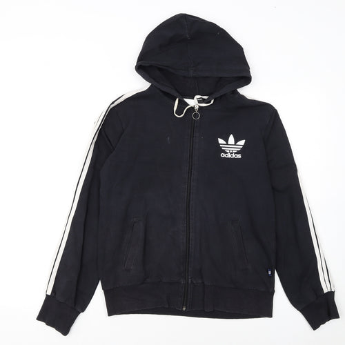Adidas Womens Black Full Zip Hoodie XXL Hooded Sweatshirt