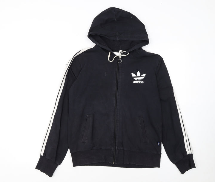 Adidas Womens Black Full Zip Hoodie XXL Hooded Sweatshirt