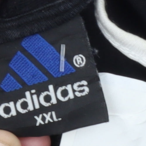 Adidas Womens Black Full Zip Hoodie XXL Hooded Sweatshirt