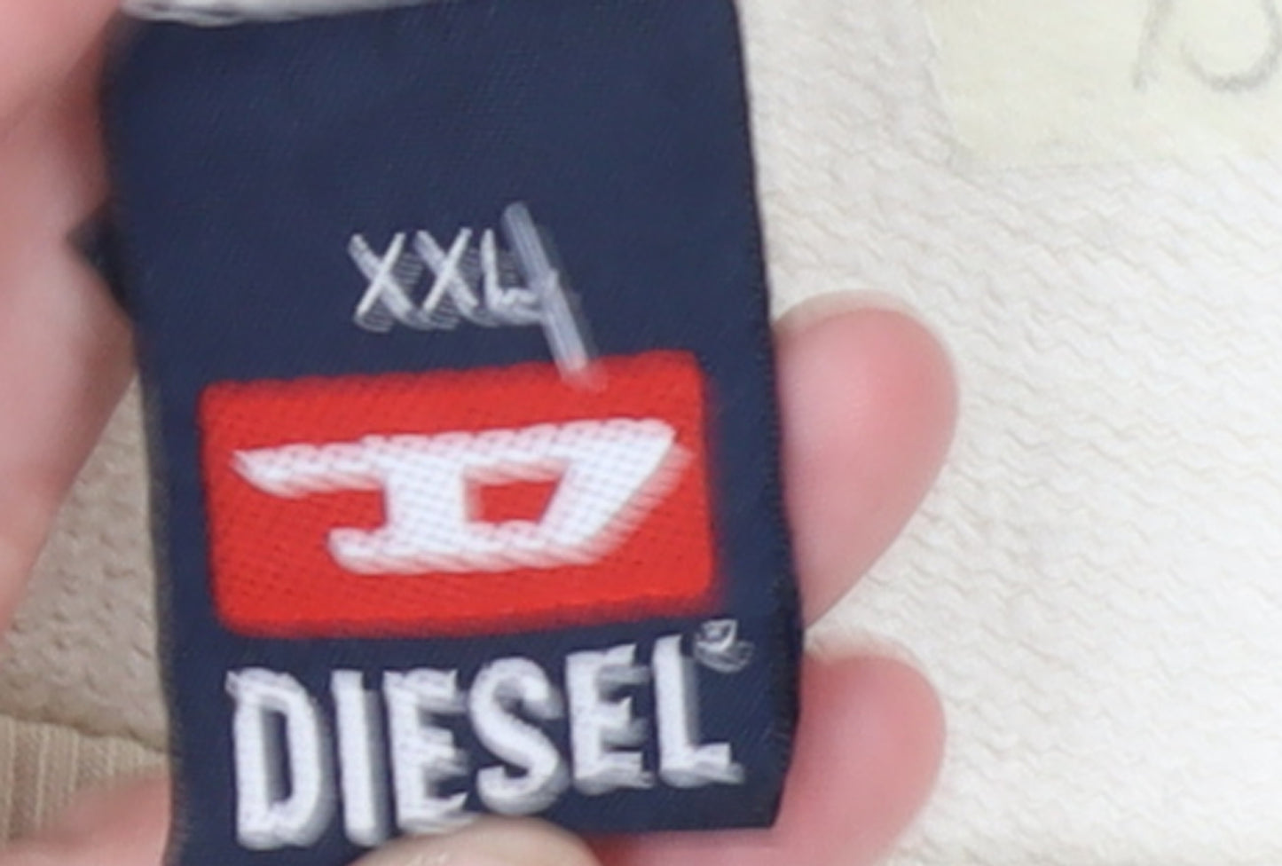 Diesel Women Beige Graphic Crew Neck Sweatshirt XXL Cotton