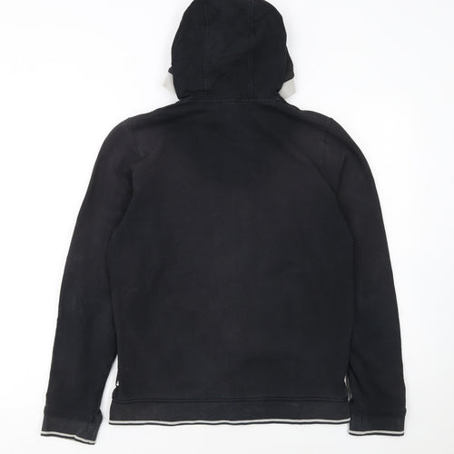 Hugo Boss Womens Black Full Zip Hoodie Size 14 Logo Hooded Sweatshirt