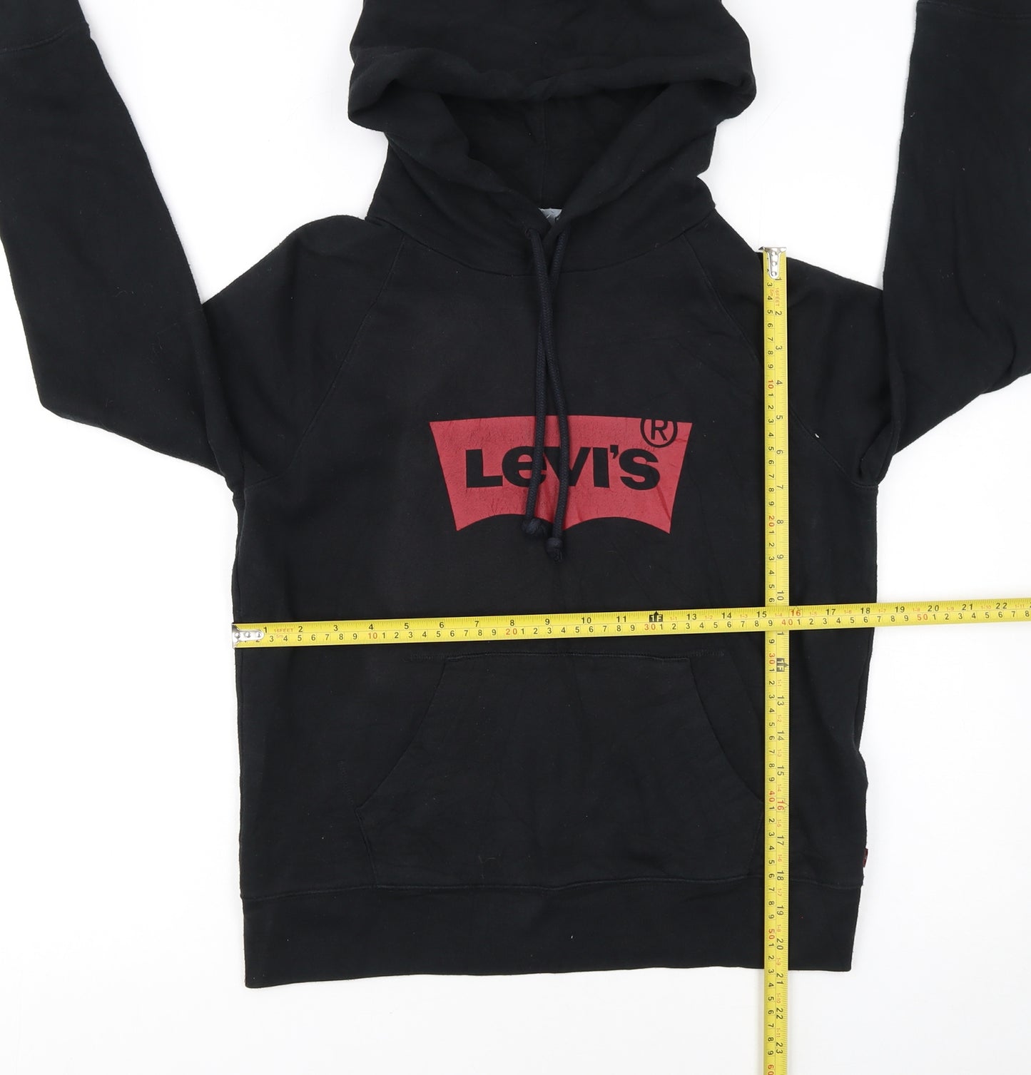 Levi's Women's Black Small Pullover Hoodie with Red Logo
