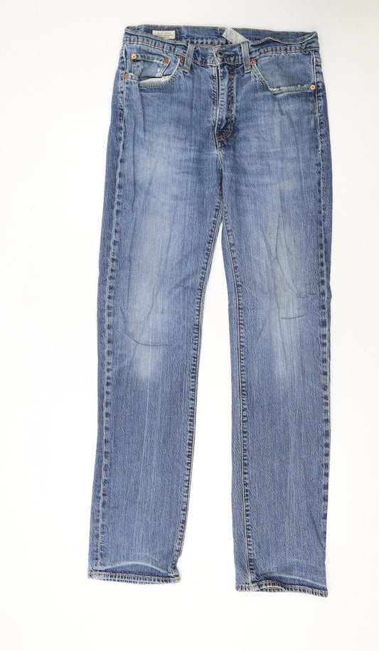 Levi's Women's Blue 514 Straight Leg Jeans Size 14 W32 L34