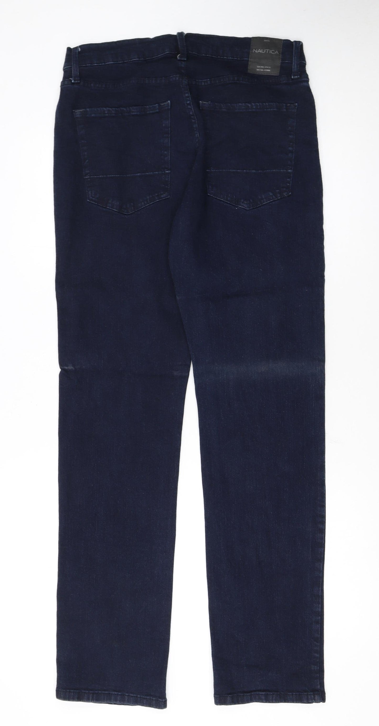 Nautica Men's Blue Straight Denim Jeans 32W x 32L Stretch Regular Fit