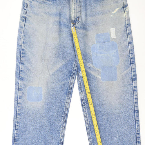 Carhartt Women Blue 16 Relaxed Fit Stone Wash Straight Jeans