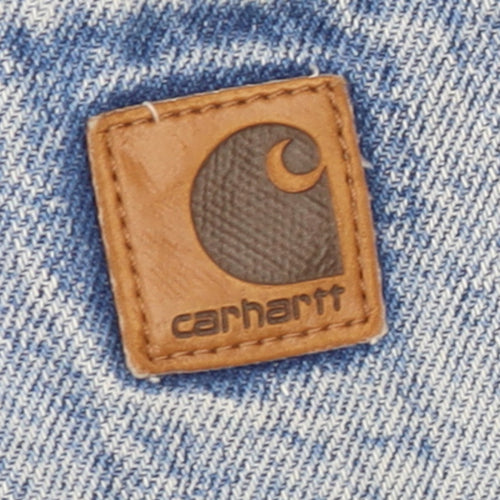 Carhartt Women Blue 16 Relaxed Fit Stone Wash Straight Jeans