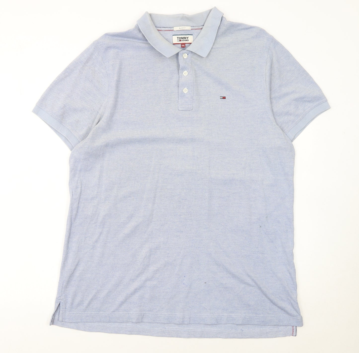 Tommy Jeans Men’s Blue Slim Fit 2XL Polo Shirt