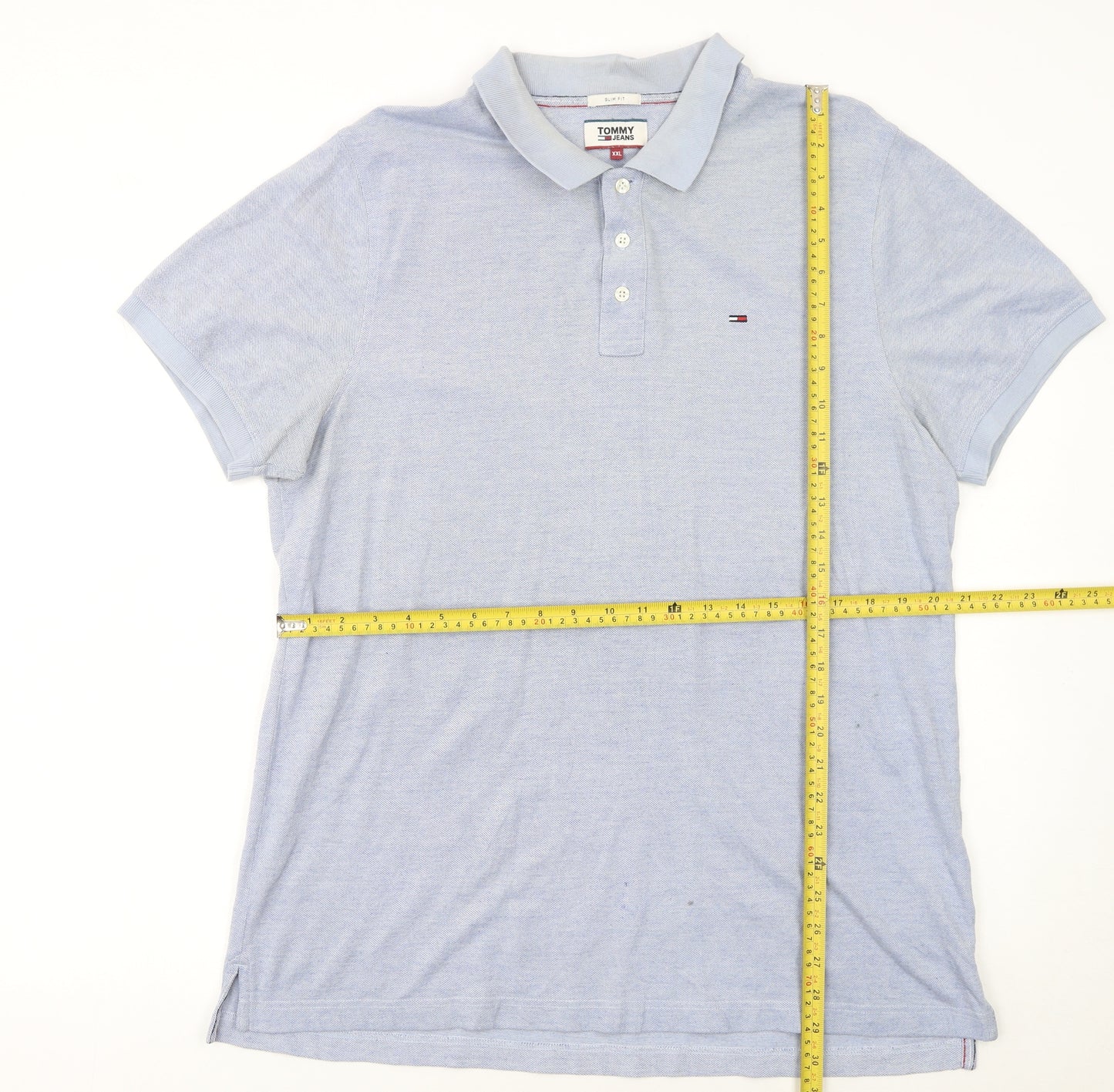 Tommy Jeans Men’s Blue Slim Fit 2XL Polo Shirt