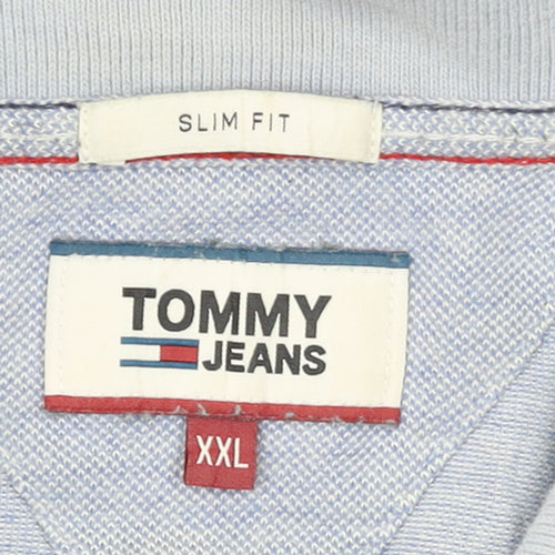 Tommy Jeans Men’s Blue Slim Fit 2XL Polo Shirt