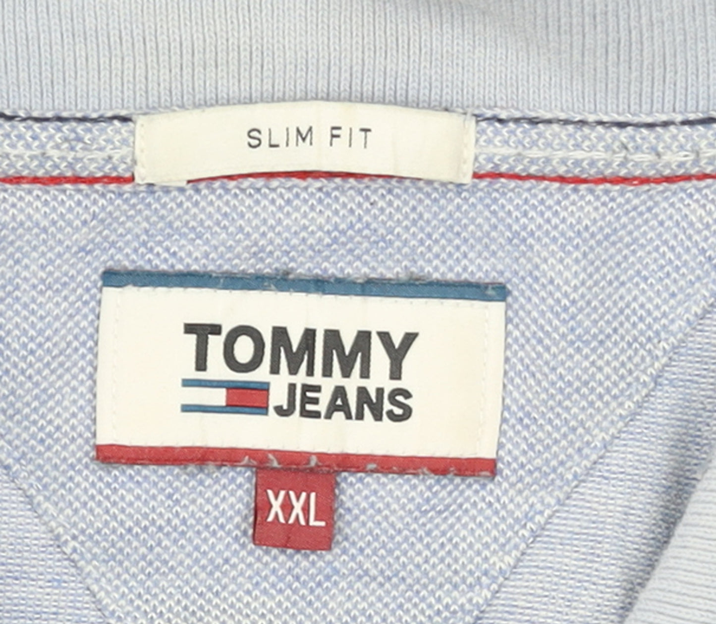 Tommy Jeans Men’s Blue Slim Fit 2XL Polo Shirt