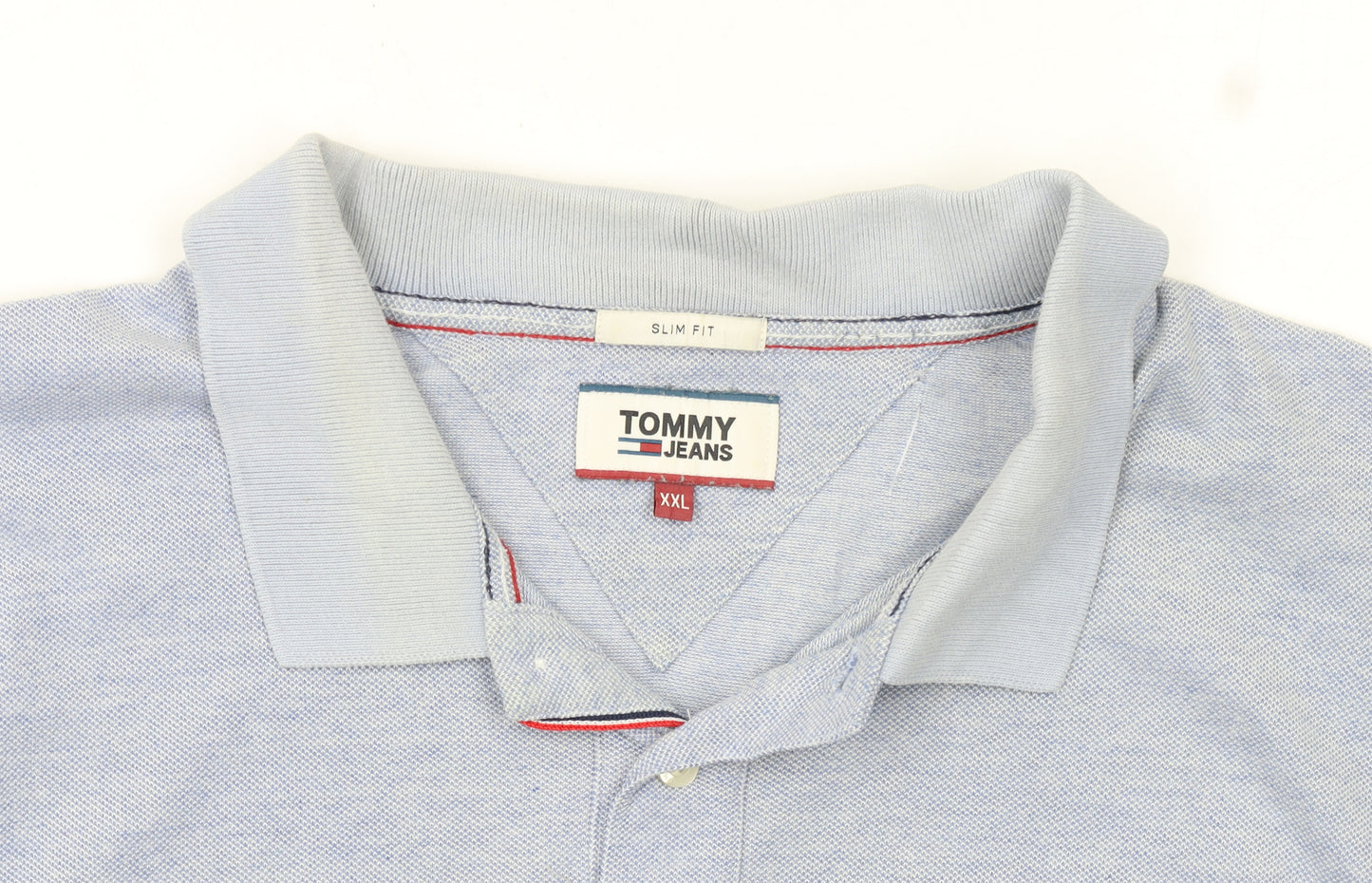 Tommy Jeans Men’s Blue Slim Fit 2XL Polo Shirt