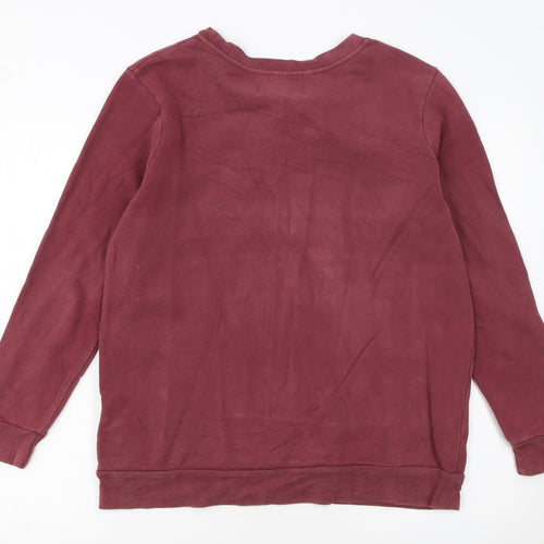 Calvin Klein Jeans Mens Red Logo Pullover Sweatshirt Size M