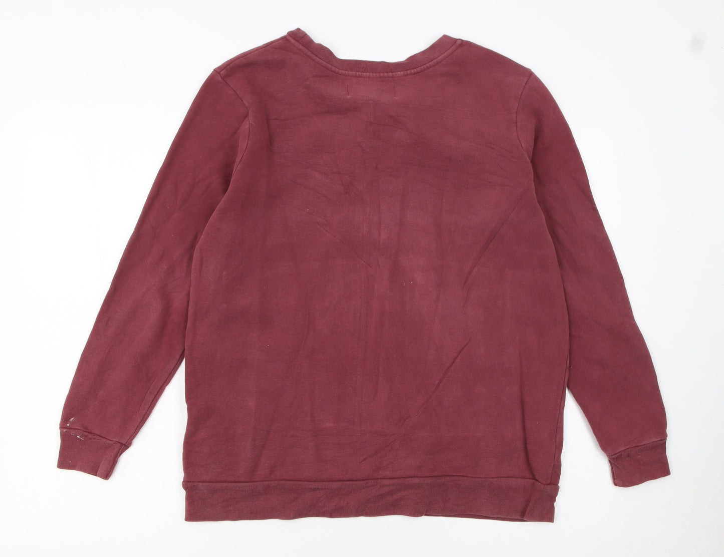 Calvin Klein Jeans Mens Red Logo Pullover Sweatshirt Size M