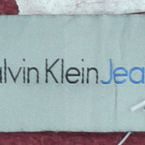 Calvin Klein Jeans Mens Red Logo Pullover Sweatshirt Size M
