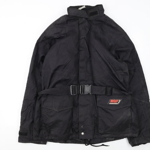 MQP Men’s Black 2XL Motorcycle Jacket Belted Waterproof Windproof