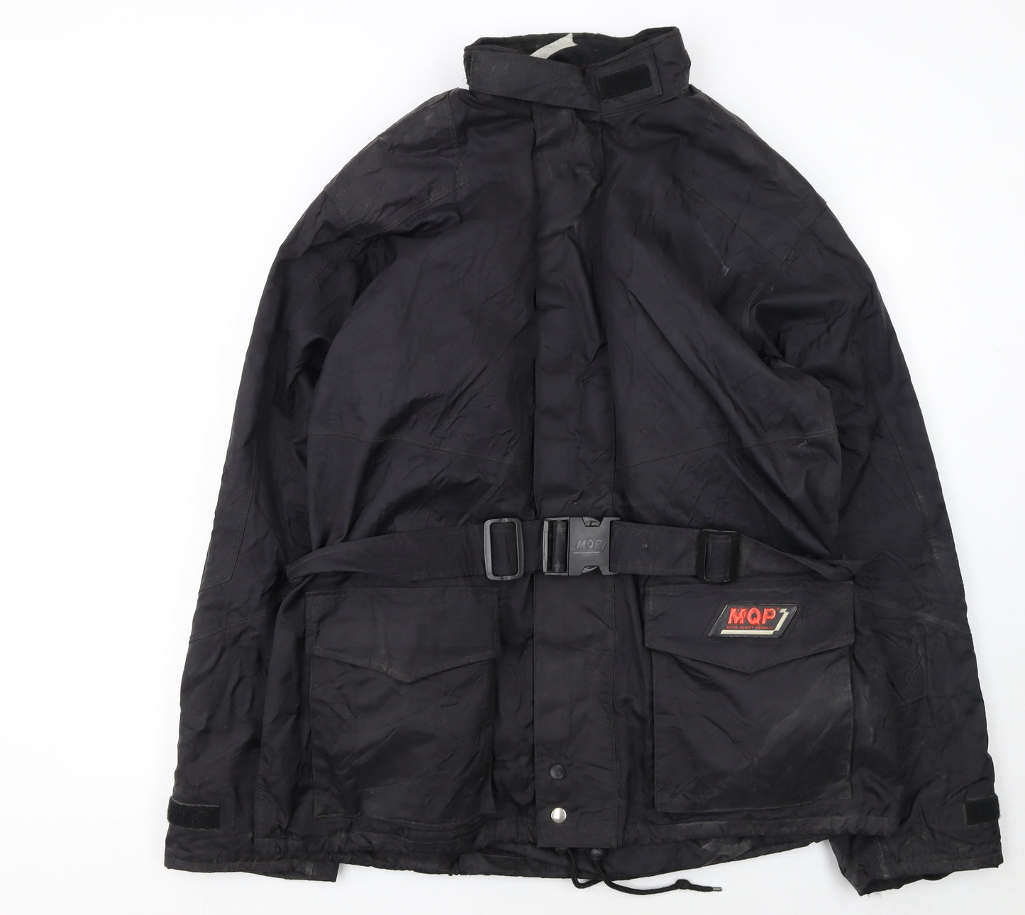 MQP Men’s Black 2XL Motorcycle Jacket Belted Waterproof Windproof