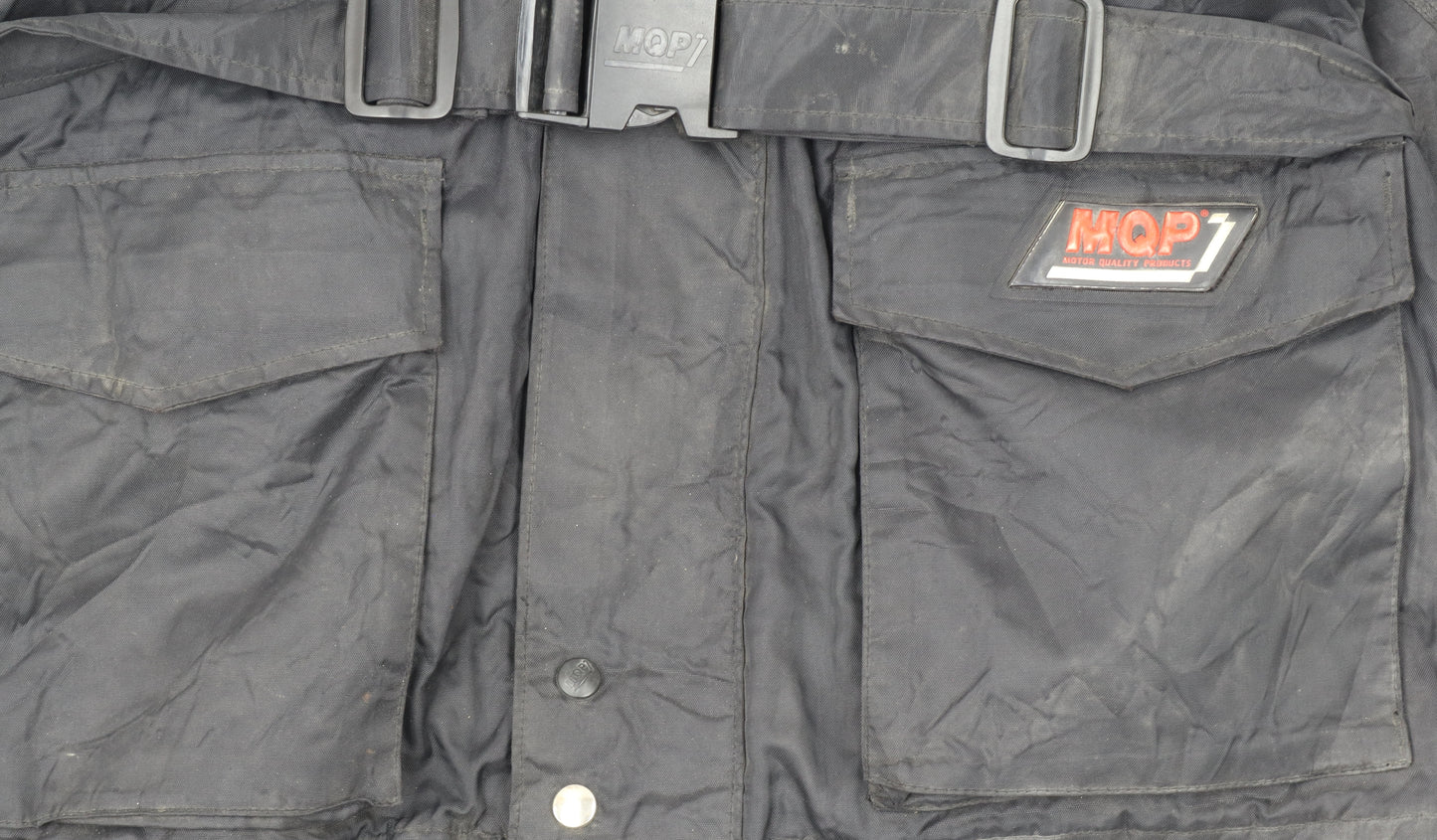 MQP Men’s Black 2XL Motorcycle Jacket Belted Waterproof Windproof