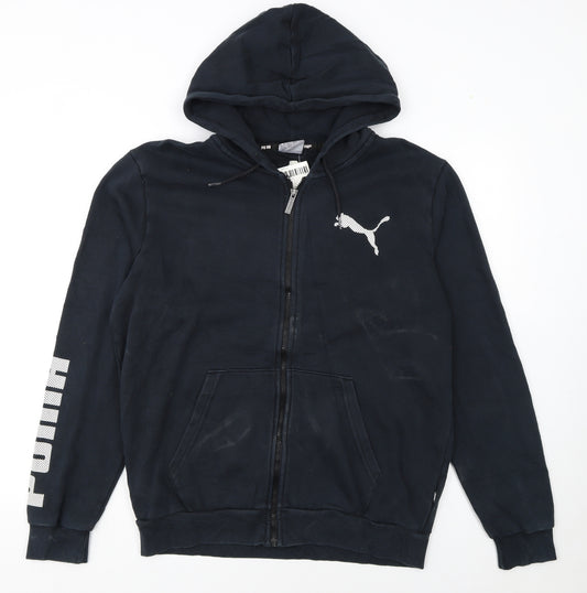 Puma Men's Black Full Zip Hoodie Medium Classic Style
