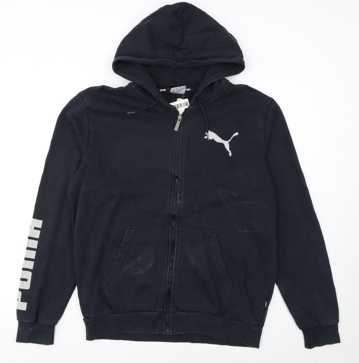 Puma Men's Black Full Zip Hoodie Medium Classic Style