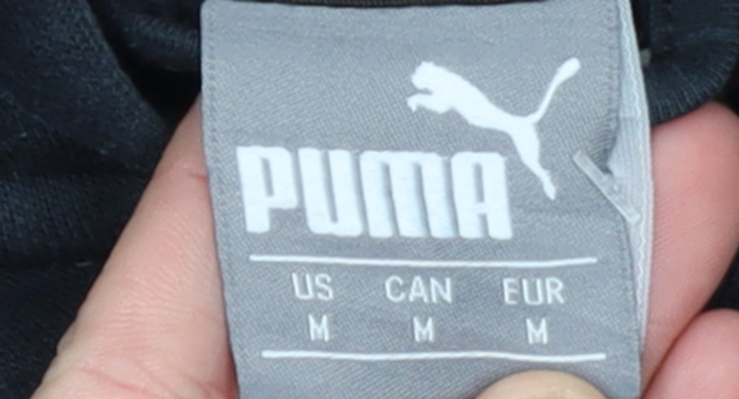 Puma Men's Black Full Zip Hoodie Medium Classic Style