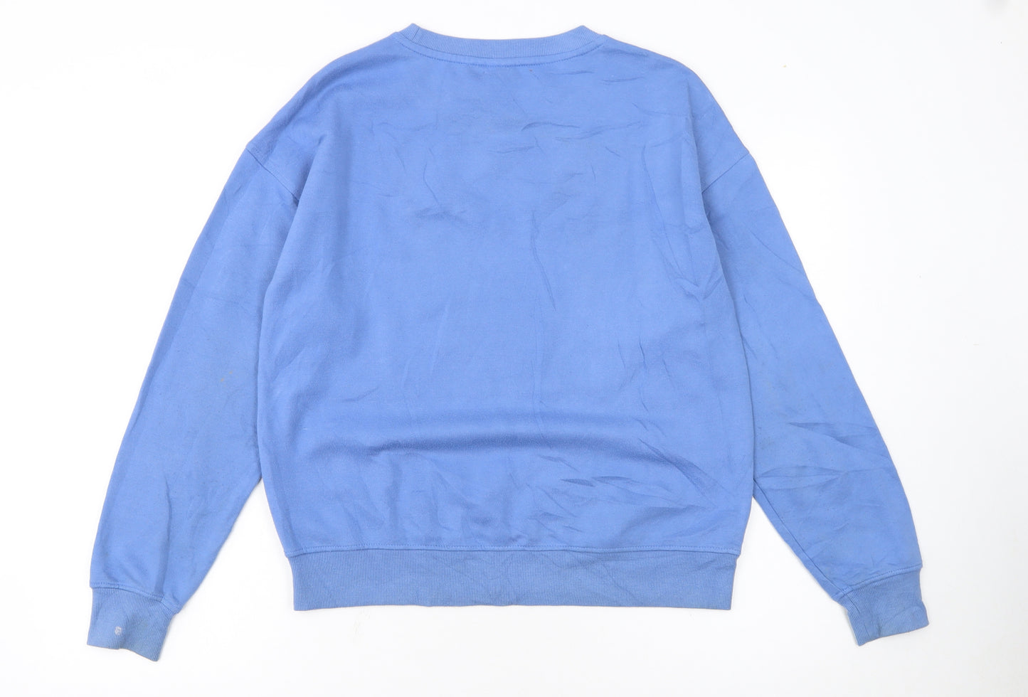 Disney Women Blue Stitch Sweatshirt XS Cotton Pullover