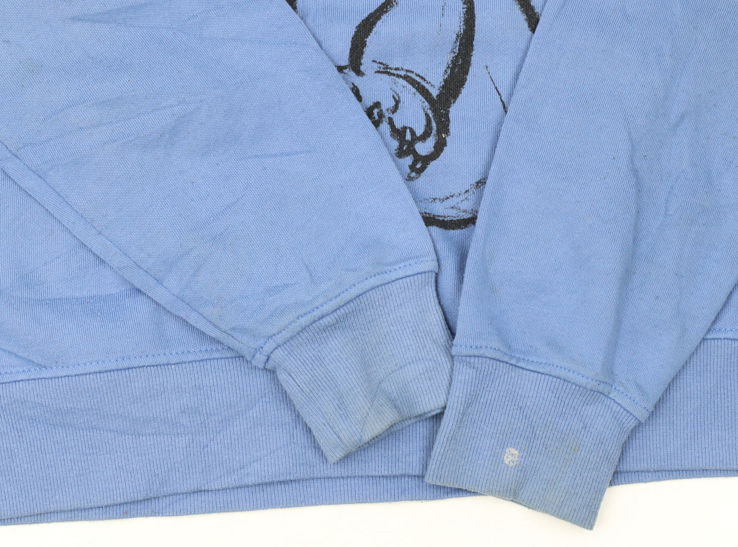 Disney Women Blue Stitch Sweatshirt XS Cotton Pullover
