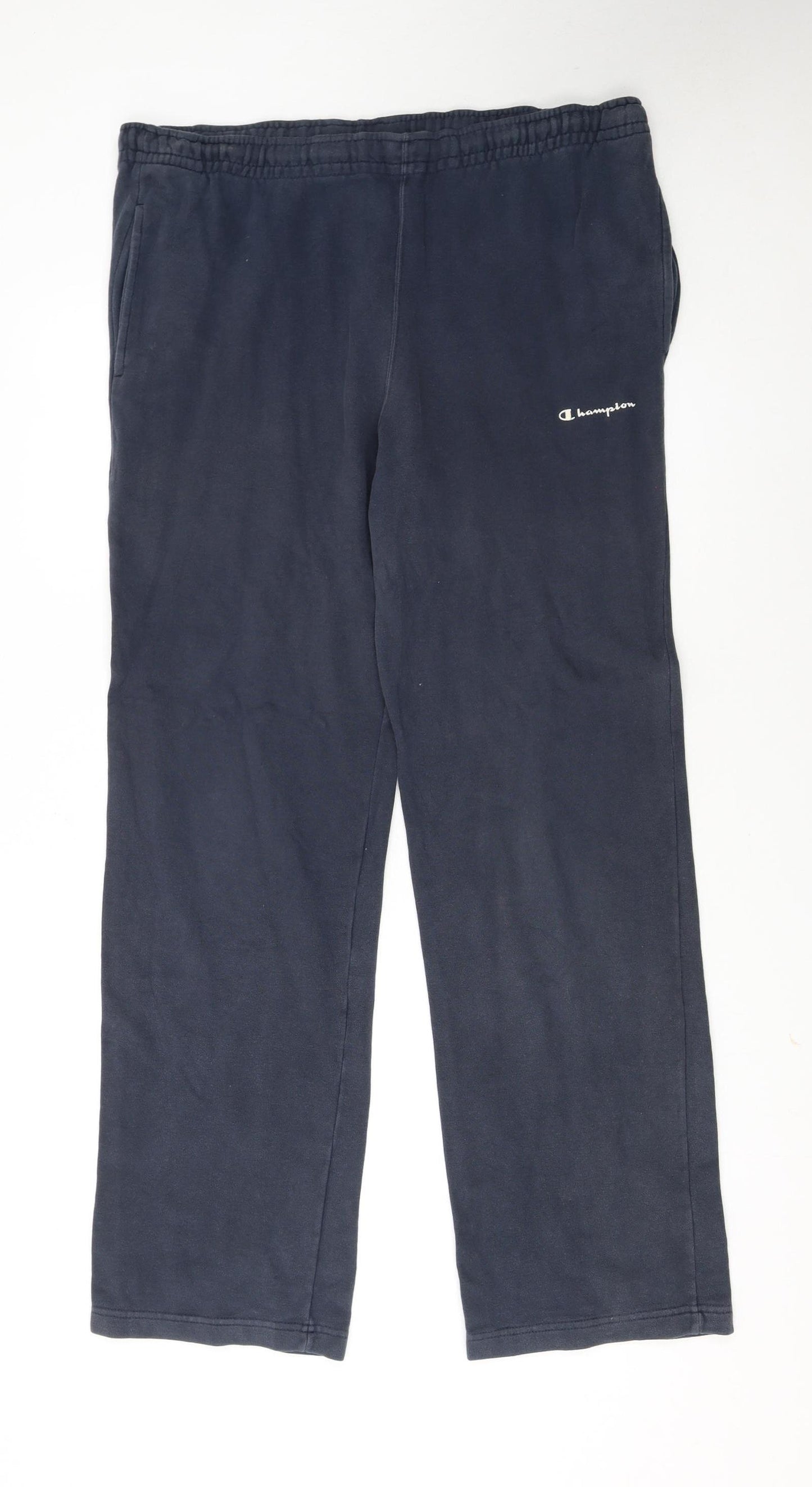 Champion Men's Blue Regular Fit Fleece Sweatpants M