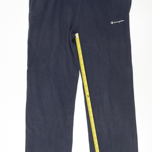 Champion Men's Blue Regular Fit Fleece Sweatpants M