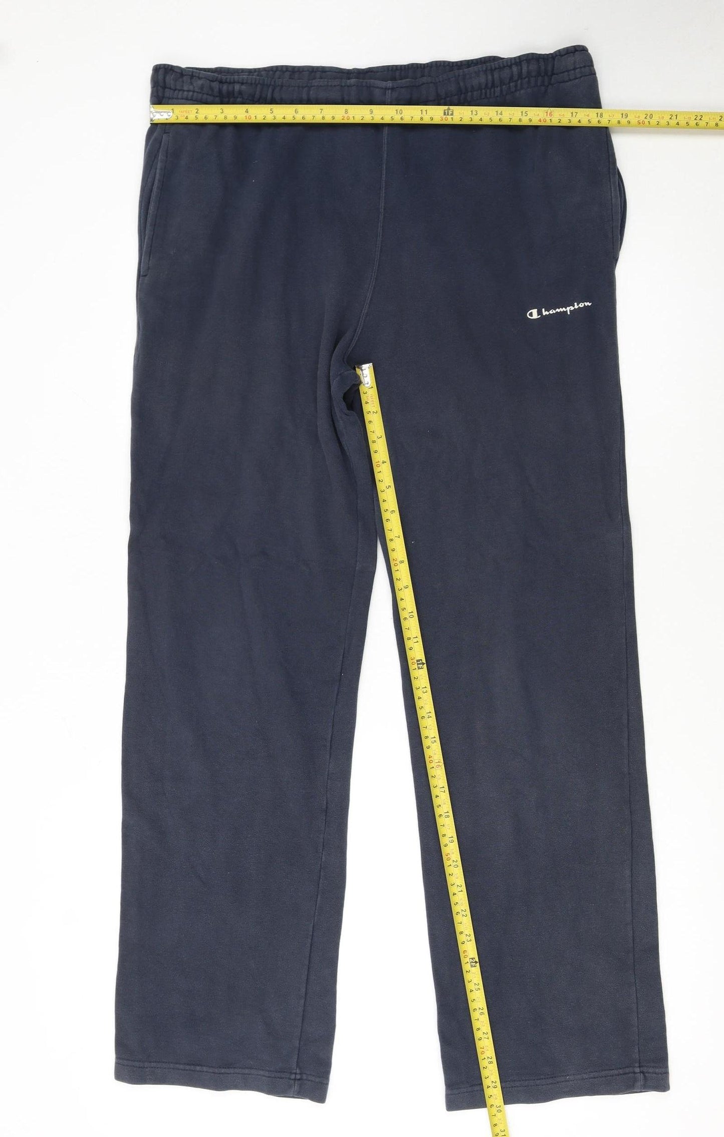 Champion Men's Blue Regular Fit Fleece Sweatpants M