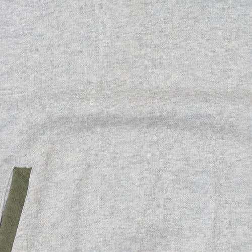 Nike Boys Grey Green Pullover Hoodie XL 13-15 Years Fleece Logo Sweatshirt