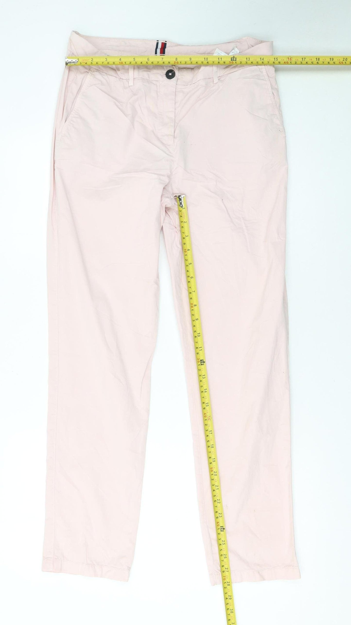 Tommy Hilfiger Women's Pink Chino Trousers Size 12