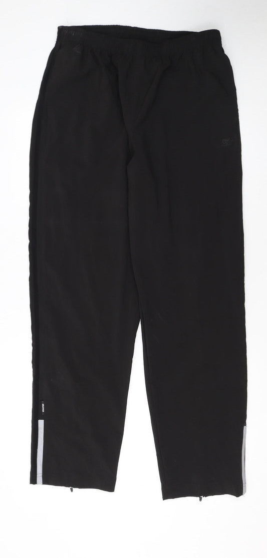 Starter Men's Black Track Pants L 36in Quick Dry Athletic Trousers