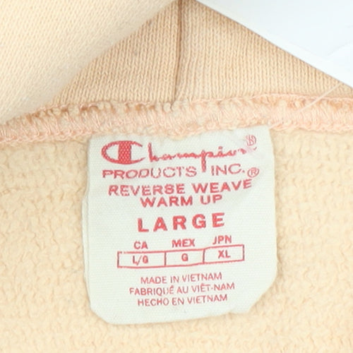 Champion Womens Beige Reverse Weave Pullover Hoodie Size L