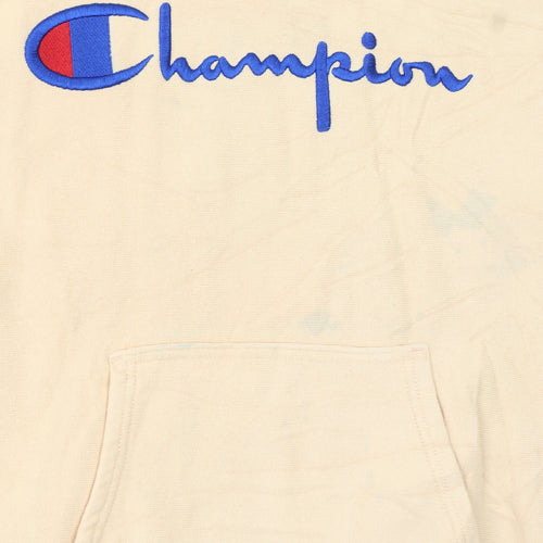 Champion Womens Beige Reverse Weave Pullover Hoodie Size L