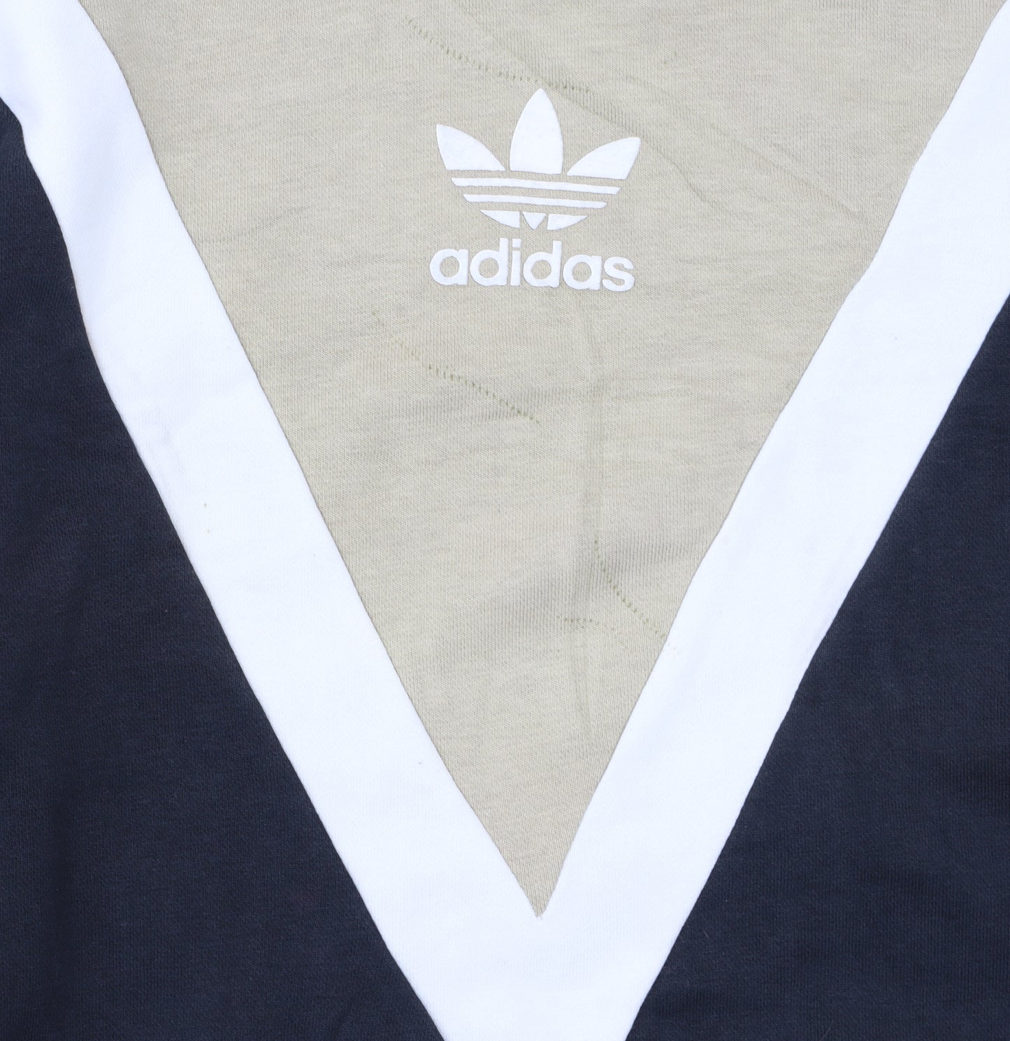 Adidas Women's Beige Retro Sweatshirt Size 8 Pullover Crew Logo