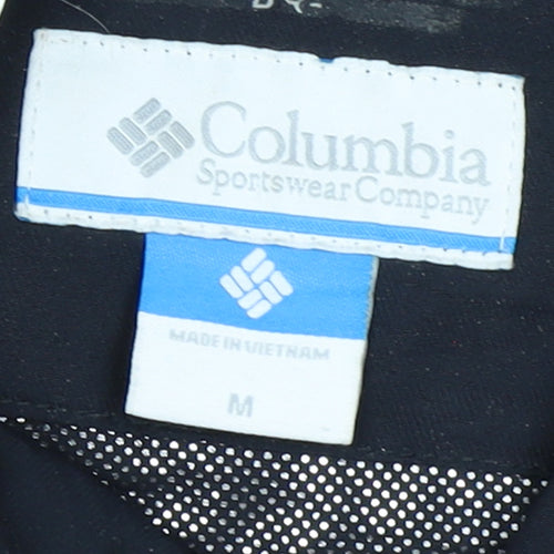 Columbia Womens Black Parka Jacket M Hooded Belted Winter Coat
