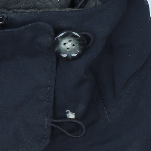 Columbia Womens Black Parka Jacket M Hooded Belted Winter Coat