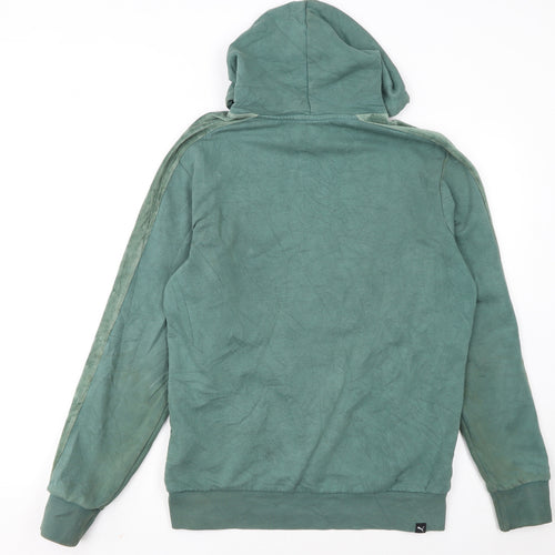 PUMA Women's Green Pullover Hoodie Size S Relaxed Fit Casual Style