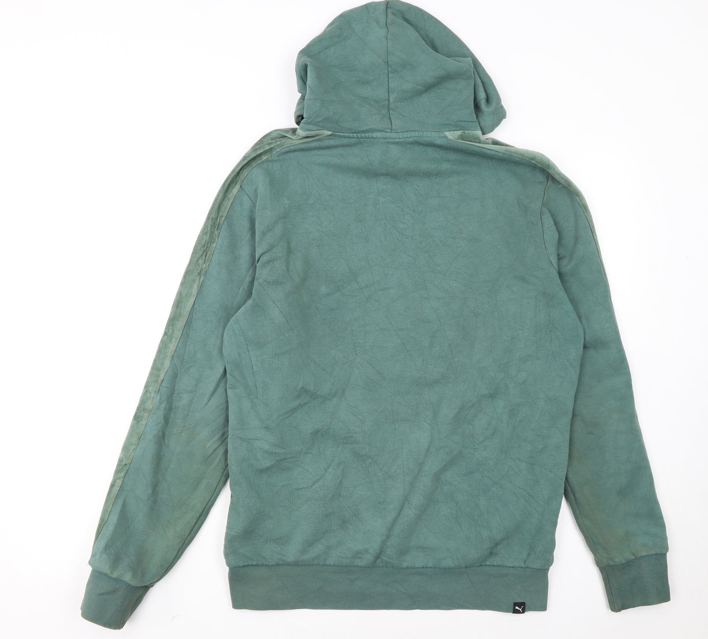 PUMA Women's Green Pullover Hoodie Size S Relaxed Fit Casual Style
