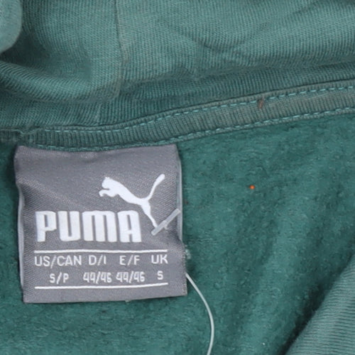 PUMA Women's Green Pullover Hoodie Size S Relaxed Fit Casual Style