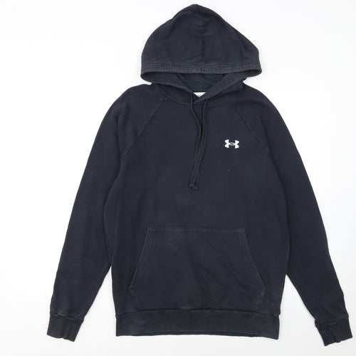 Under Armour Men's Black Pullover Hoodie Small Loose Fit Fleece