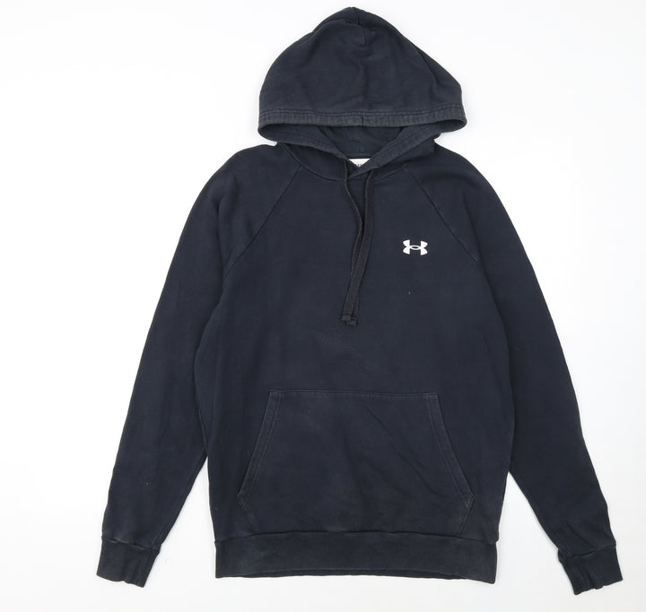 Under Armour Men's Black Pullover Hoodie Small Loose Fit Fleece